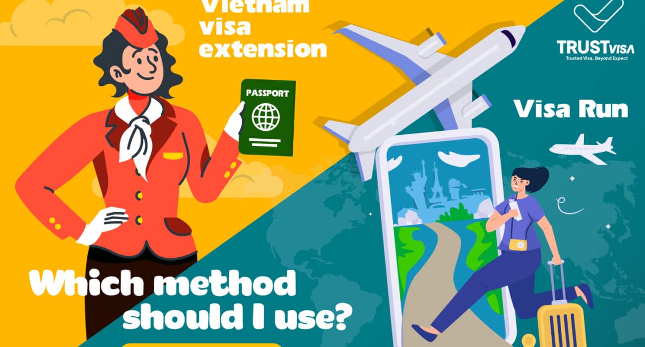 Compare Vietnam visa extension and Vietnam visa run