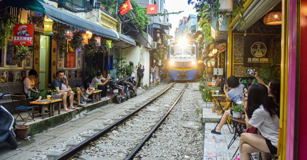 Train cafe in Hanoi