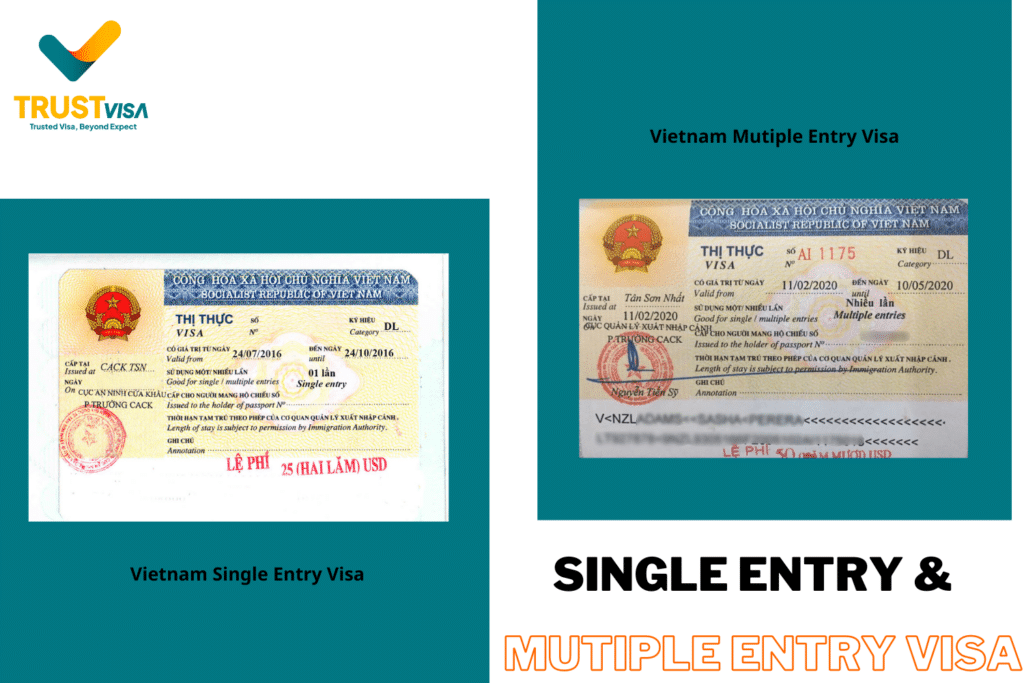 Compare Vietnam Single entry visa and multiple entry visa