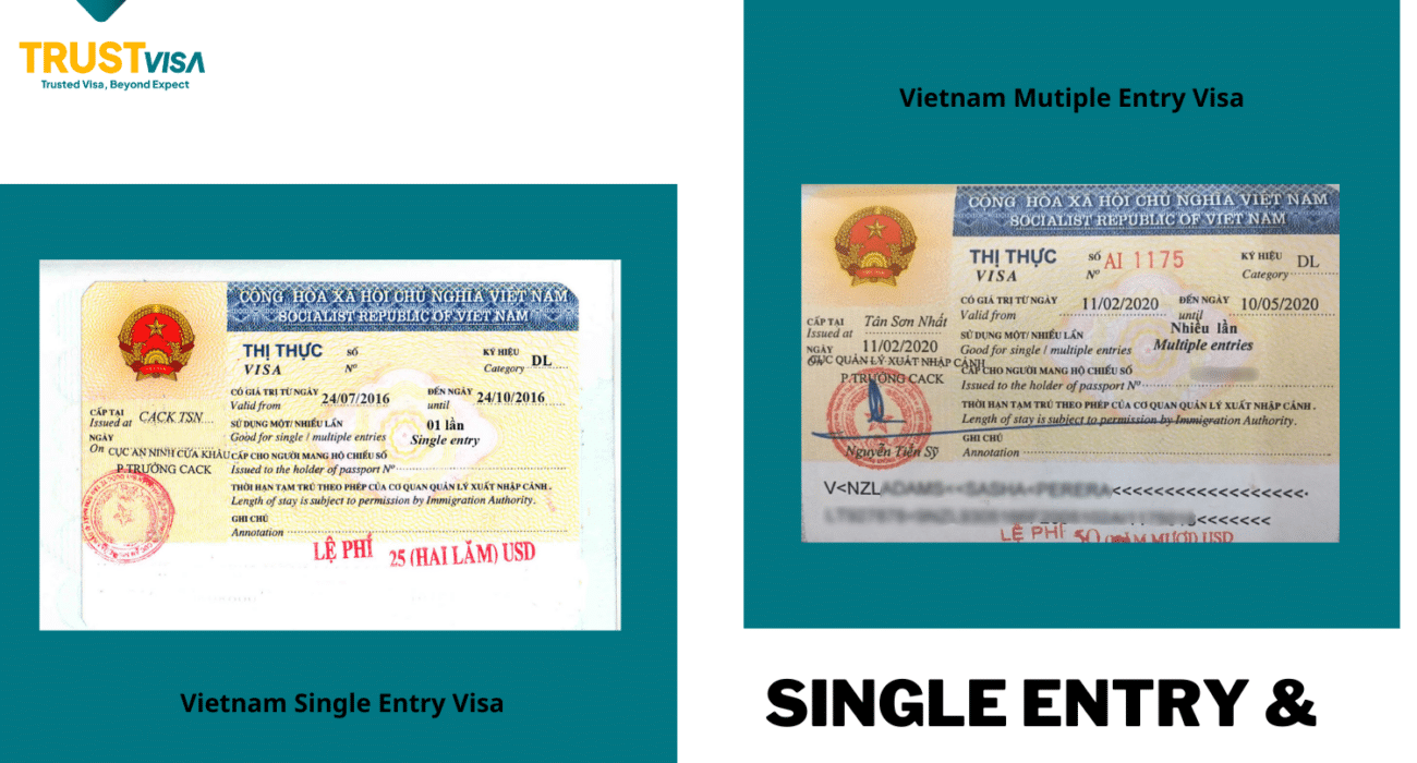 Compare Vietnam Single entry visa and multiple entry visa